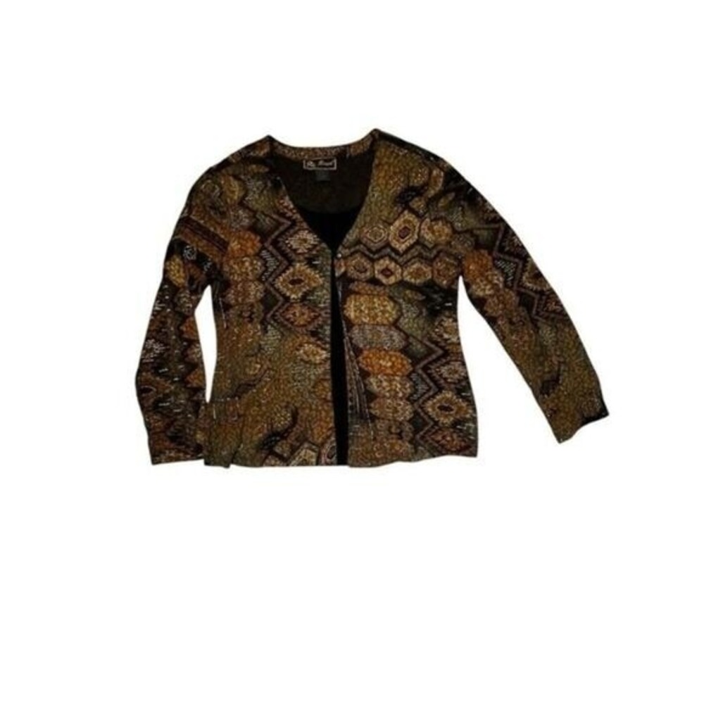 029-002 MIRASOL Size Large Women Brown With Gold Accents Work Office‎ L